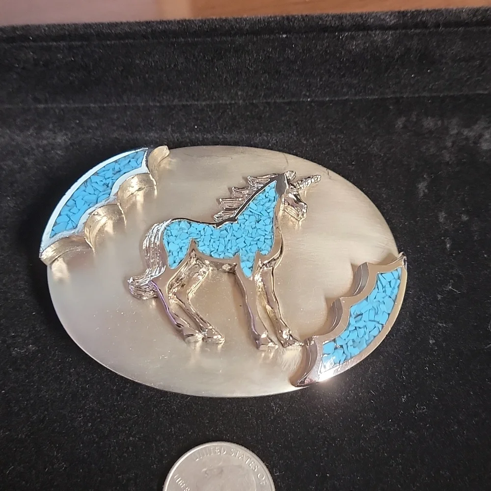 Two Unique unicorn belt buckles - Picture 3 of 6